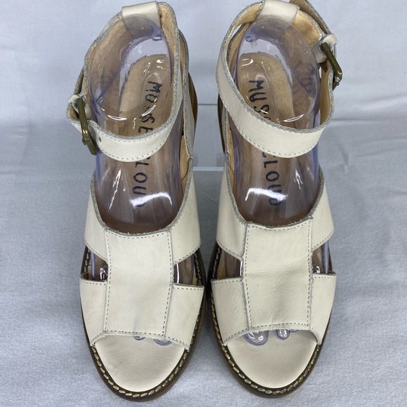 Musse & Cloud Women's Alanna Strappy Leather Sandals Ice Size 8 - Picture 6 of 11